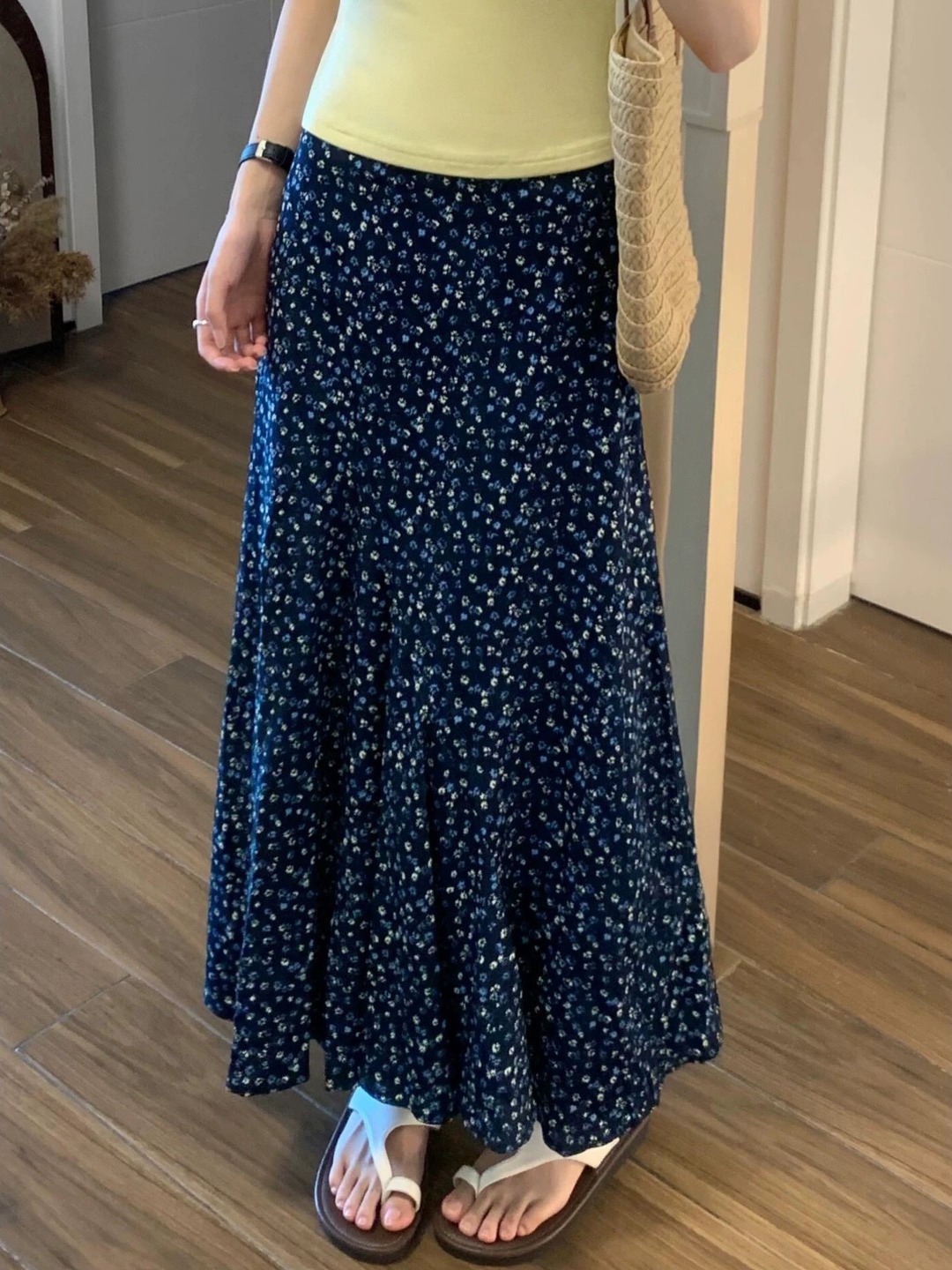 Midi Skirt Floral - Jupe midi évasée à imprimé floral