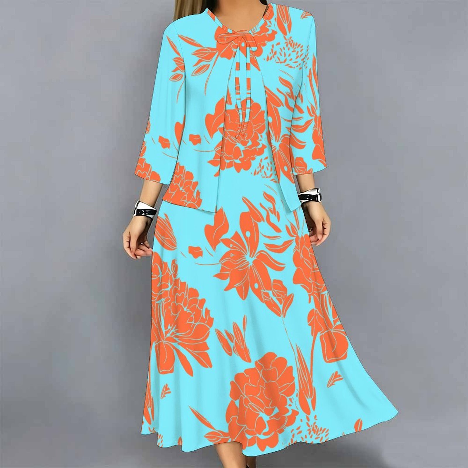 Ensemble robe 2 pièces pour fe - Midi Skirt Floral avis et prix