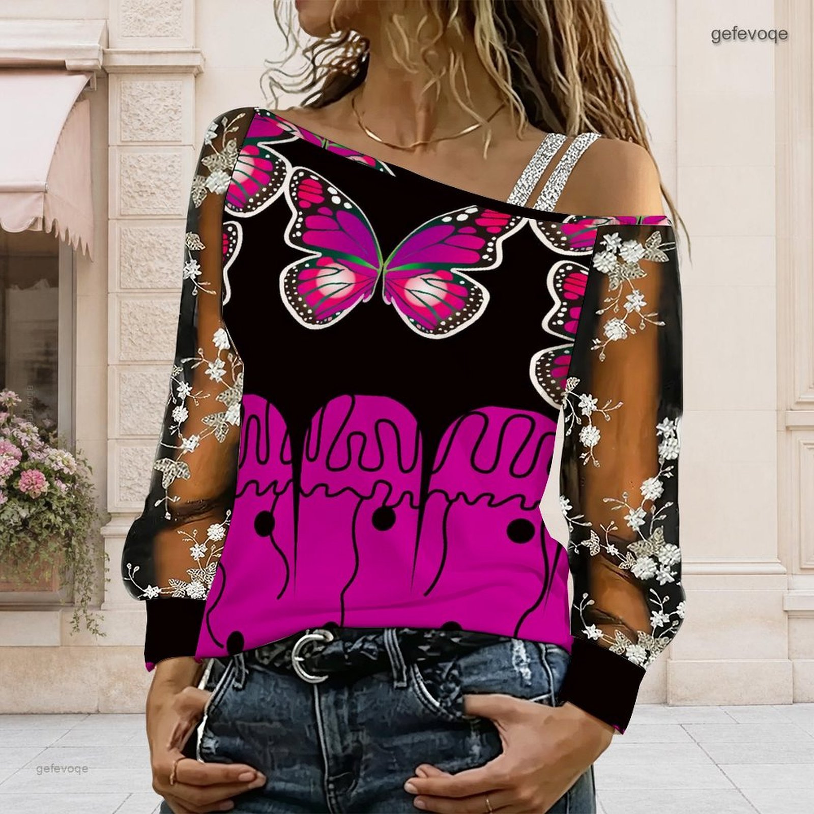 Chemisier femme à épaules dénu - Blouse Off Shoulder avis et prix