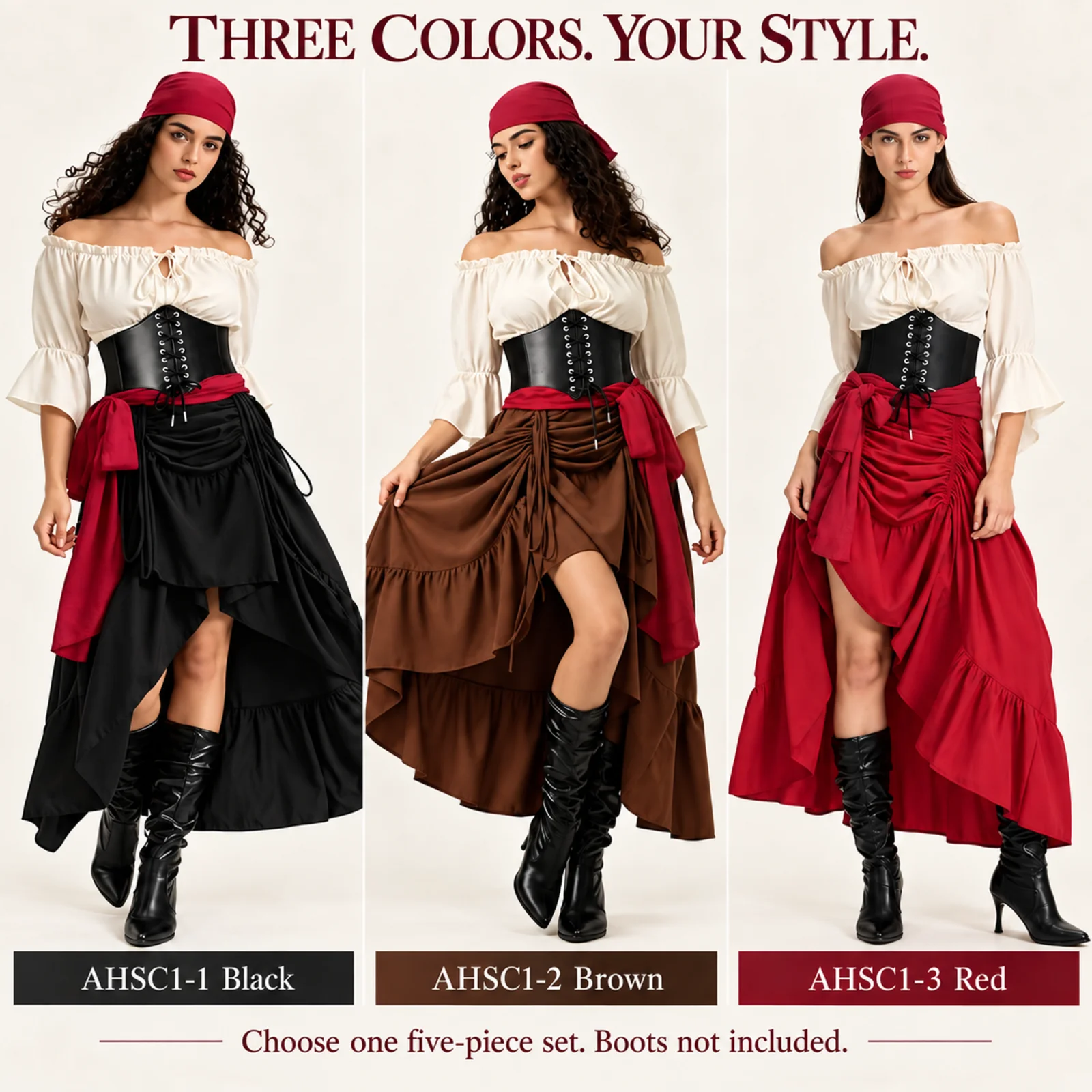 Ensemble de costume de pirate  - Blouse Off Shoulder avis et prix