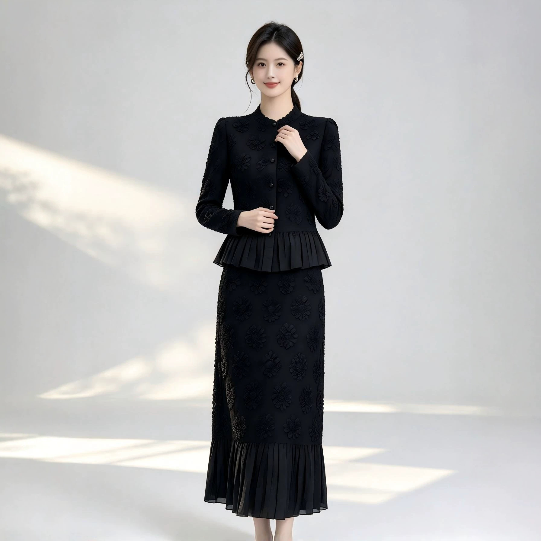 Ensemble jupe et haut à manche - Midi Skirt Floral avis et prix