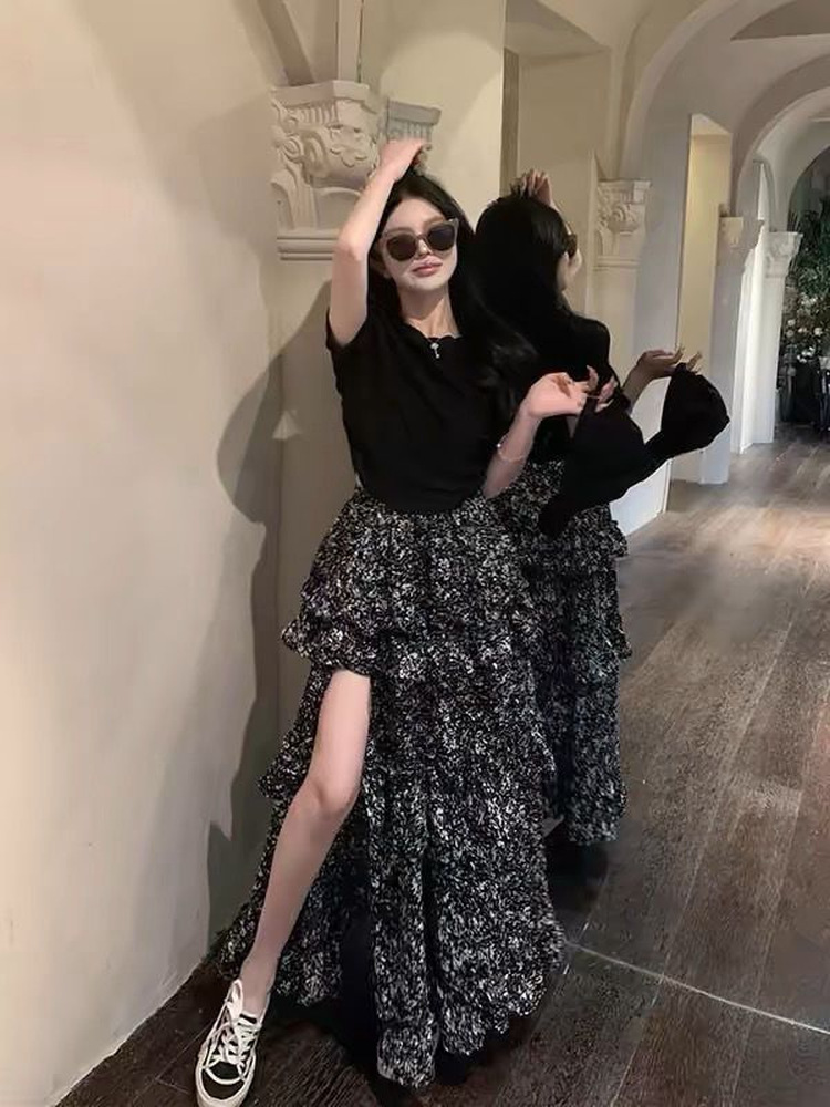 Jupe mi-longue à imprimé flora - Midi Skirt Floral avis et prix
